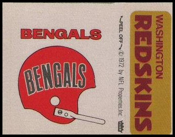 Cincinnati Bengals Helmet Washington Redskins Name